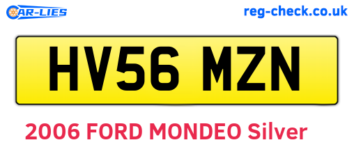 HV56MZN are the vehicle registration plates.