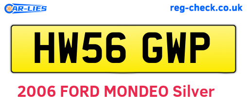 HW56GWP are the vehicle registration plates.
