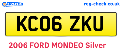 KC06ZKU are the vehicle registration plates.