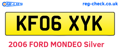 KF06XYK are the vehicle registration plates.