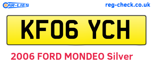 KF06YCH are the vehicle registration plates.