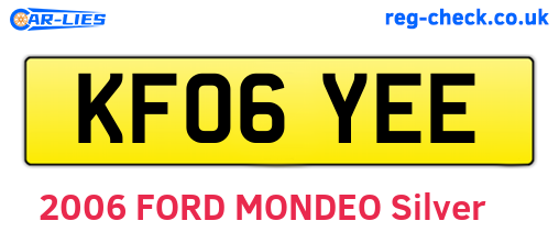 KF06YEE are the vehicle registration plates.