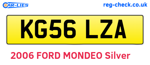 KG56LZA are the vehicle registration plates.