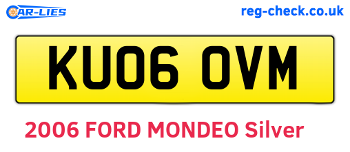 KU06OVM are the vehicle registration plates.