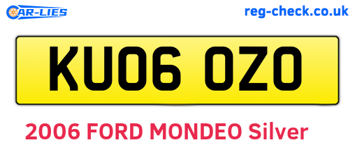 KU06OZO are the vehicle registration plates.