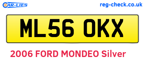 ML56OKX are the vehicle registration plates.