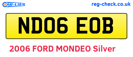 ND06EOB are the vehicle registration plates.