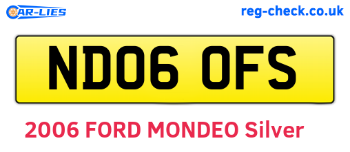 ND06OFS are the vehicle registration plates.