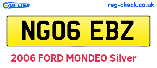 NG06EBZ are the vehicle registration plates.