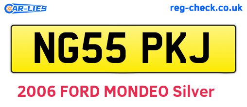 NG55PKJ are the vehicle registration plates.