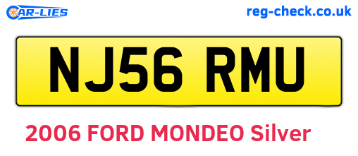 NJ56RMU are the vehicle registration plates.