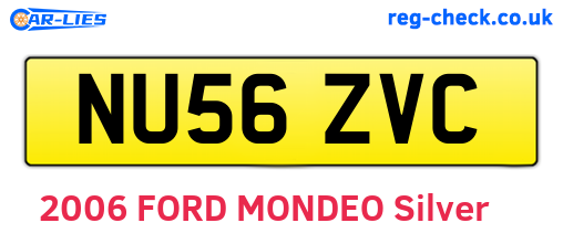 NU56ZVC are the vehicle registration plates.