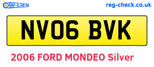 NV06BVK are the vehicle registration plates.