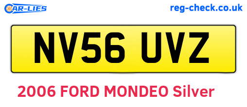 NV56UVZ are the vehicle registration plates.