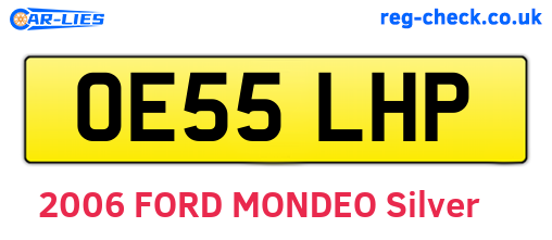 OE55LHP are the vehicle registration plates.