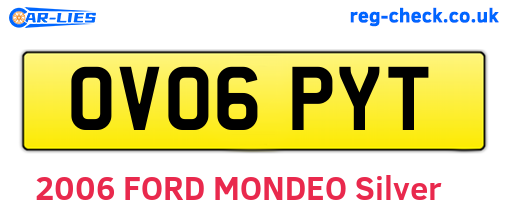 OV06PYT are the vehicle registration plates.