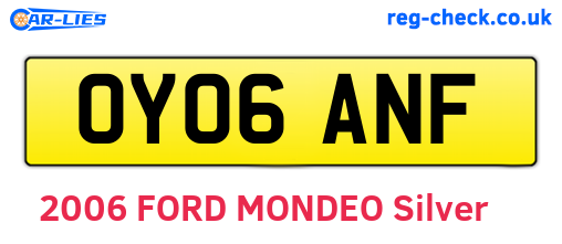OY06ANF are the vehicle registration plates.