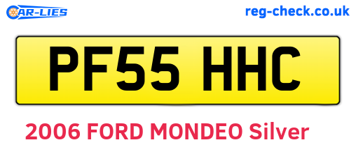PF55HHC are the vehicle registration plates.