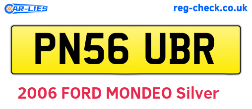 PN56UBR are the vehicle registration plates.