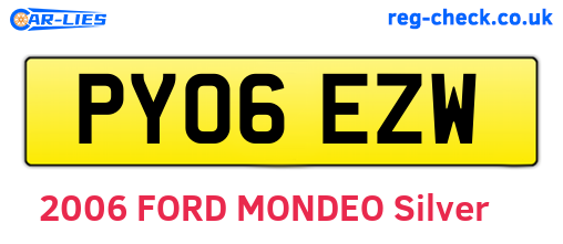 PY06EZW are the vehicle registration plates.