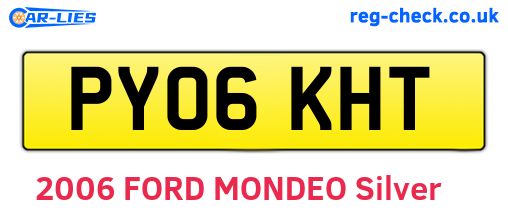 PY06KHT are the vehicle registration plates.