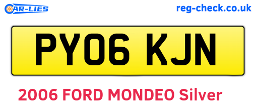 PY06KJN are the vehicle registration plates.