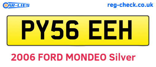 PY56EEH are the vehicle registration plates.