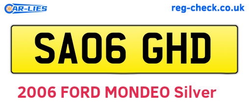SA06GHD are the vehicle registration plates.