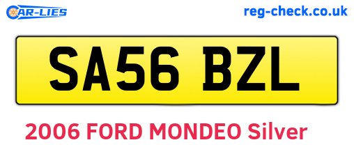 SA56BZL are the vehicle registration plates.