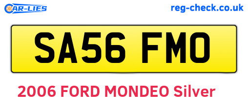 SA56FMO are the vehicle registration plates.