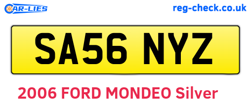 SA56NYZ are the vehicle registration plates.