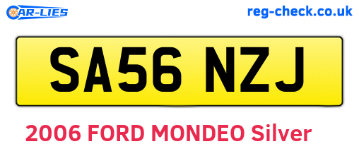SA56NZJ are the vehicle registration plates.