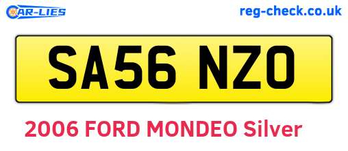 SA56NZO are the vehicle registration plates.