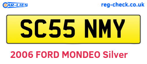 SC55NMY are the vehicle registration plates.