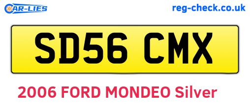 SD56CMX are the vehicle registration plates.