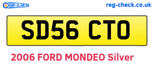SD56CTO are the vehicle registration plates.