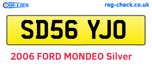 SD56YJO are the vehicle registration plates.