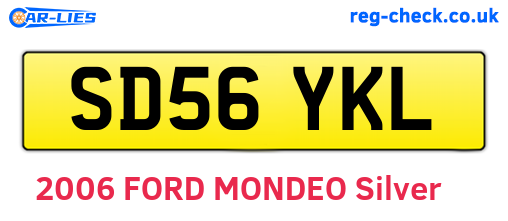 SD56YKL are the vehicle registration plates.