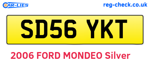 SD56YKT are the vehicle registration plates.