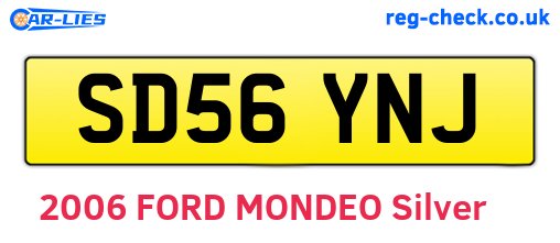 SD56YNJ are the vehicle registration plates.
