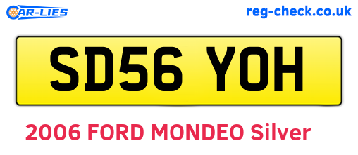 SD56YOH are the vehicle registration plates.