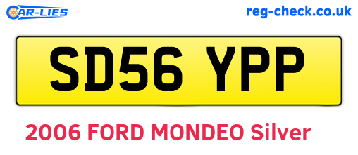 SD56YPP are the vehicle registration plates.