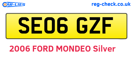 SE06GZF are the vehicle registration plates.