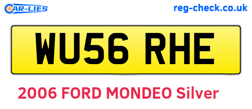WU56RHE are the vehicle registration plates.