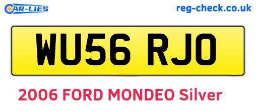 WU56RJO are the vehicle registration plates.