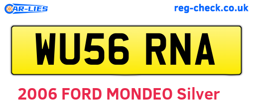 WU56RNA are the vehicle registration plates.