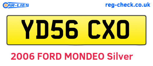 YD56CXO are the vehicle registration plates.