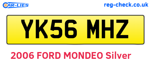 YK56MHZ are the vehicle registration plates.