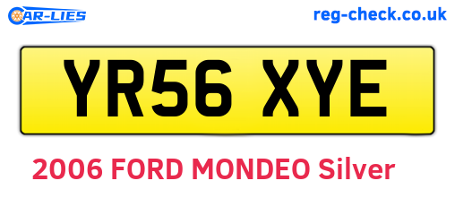 YR56XYE are the vehicle registration plates.