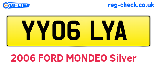 YY06LYA are the vehicle registration plates.